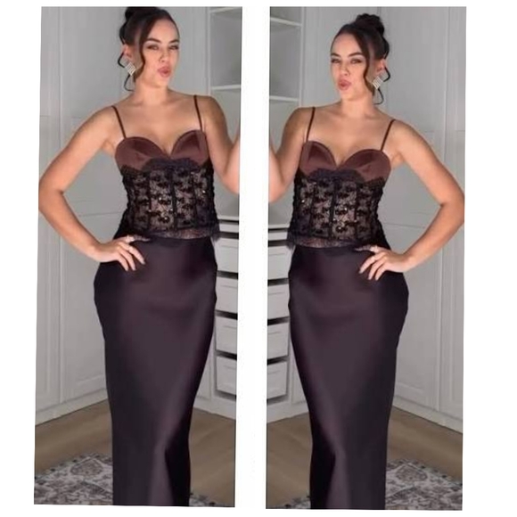 Zara Tops - Zara SEQUIN LACE CORSET TOP
